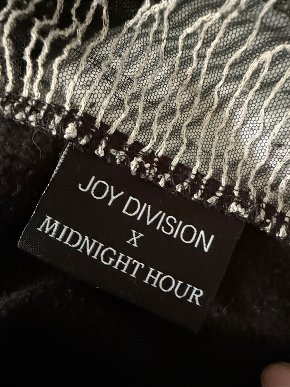 *rare* Discontinued Official Joy Division Unknown Pleasures Embroidered Cloak L - Picture 10 of 12